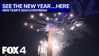 WATCH Dallas New Years Eve Fireworks and Drone Show  FOX 4 [upl. by Ailahs597]