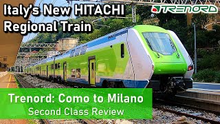 Trenord BRANDNEW Hitachi Caravaggio  Italian Regional Train Review Lake Como to Milano [upl. by Yerag]