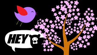 Hey Bear Sensory  Tree Seasons  High Contrast Animation [upl. by Stanwinn]