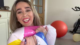 ASMR blowing up and deflating a beach ball sounds [upl. by Darrey210]