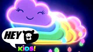 Hey Bear Sensory  Rainbow Dance Party  Fun Video with colourful animation and music [upl. by Constanta]