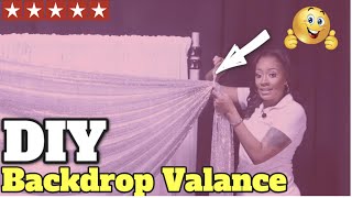 How to Add A Valance to Your Backdrop Using Sequin Fabric [upl. by Oenire]