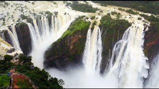 Jog Falls  2019  Aerial Film  Karnataka One State Many Worlds [upl. by Yrreiht60]