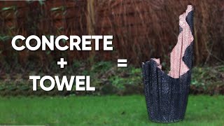 Unique DIY Concrete Planters  Use Old Towels amp Cement [upl. by Ayamahs568]