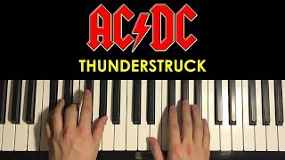 How To Play  AC DC  THUNDERSTRUCK PIANO TUTORIAL LESSON [upl. by Hoxie893]