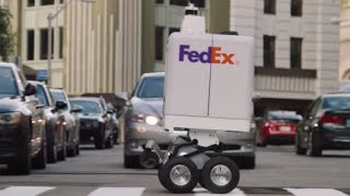 FedEx unveils autonomous robot to test lastmile deliveries [upl. by Atinaw987]