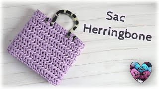 Sac Herringbone  tutoriel crochet by quotLidia Crochet Tricotquot [upl. by Edaw]