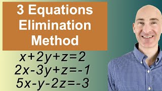 Solving Systems of 3 Equations Elimination [upl. by Persse]