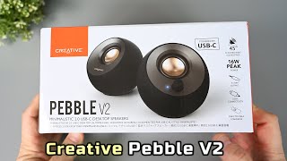 Creative Pebble V2 Review  Desktop Speakers with USBC [upl. by Kenwood]