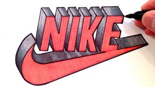 How to Draw Nike Logo in 3D  Best on Youtube [upl. by Dana]