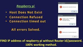 2 Raspberry Pi host Doesnot ExistConnection refuse timeout SOLVED [upl. by Agnesse]