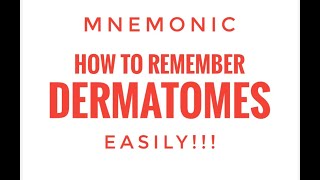 How to remember Dermatomes easily [upl. by Reppiks]