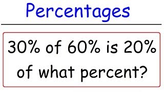 Percentages [upl. by Ludovico]