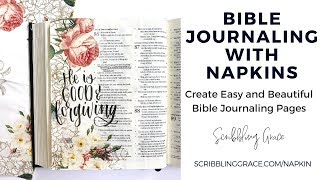 Bible Journaling With Napkins [upl. by Esinek990]