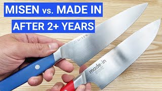 Made In vs Misen Kitchen Knives My Honest Take After 2 Years [upl. by Ellinej15]