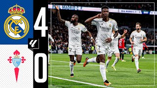 Real Madrid 40 RC Celta  HIGHLIGHTS  LaLiga 202324 [upl. by Nomahs74]