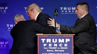 Donald Trump rushed off stage during rally in Nevada [upl. by Eatnahc]