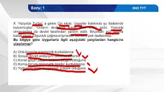 2022 YKS Sınav Soru Çözümü Tarih TYT [upl. by Einot]