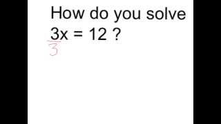 Solve 3x  12 [upl. by Areta]