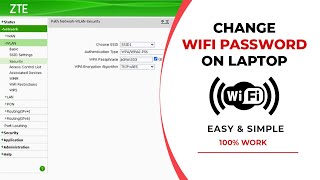 How To Change Wifi Password ZTE [upl. by Anoiuq]