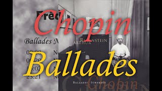 Chopin Ballades Nos14Artur Rubinstein 1958 [upl. by Nydnarb]