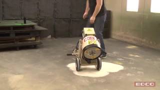 Training How to Use a 1 Disc Concrete Grinder Wedge Less Style EDCO [upl. by Nivram]