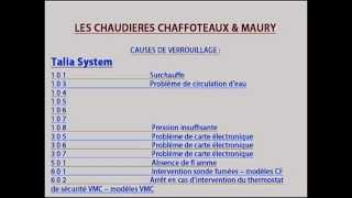 Causes verrouillage chaudière Chaffoteaux amp Maury [upl. by Celka]