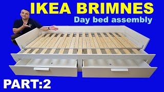 IKEA BRIMNES Day bed assembly instructions  PART 2 [upl. by Osher969]