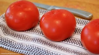 How To Peel amp Seed A Tomato  CleanampDelicious [upl. by Averell]