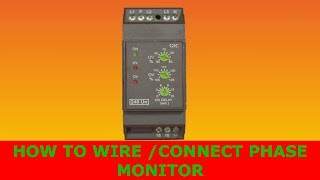 HOW TO WIRECONNECT PHASE MONITORPHASE FAILUREELECTRECA [upl. by Giah889]