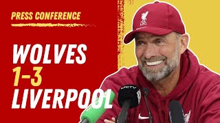 Wolves 13 Liverpool  Jurgen Klopp Press Conference [upl. by Ayerdna]