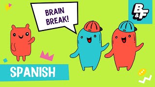 Learn Spanish with BASHO amp FRIENDS  Brain Break Movement Song for Kids [upl. by Yalhsa887]