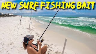 Catching Pompano on a New Bait  Destin Surf Fishing [upl. by Foskett]