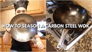 How to Season a Carbon Steel WokPan [upl. by Danie35]