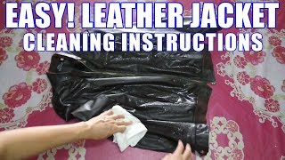 How to Clean Leather Jacket at Home – Easy Stains Cleaning Instructions [upl. by Aamsa]