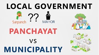 Local Government  Panchayati Raj Vs Municipalities Explained In Detail  Hindi [upl. by Calle]