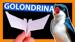 Como hacer un AVION DE PAPEL GOLONDRINA fácil y que vuele mucho [upl. by Dunseath208]