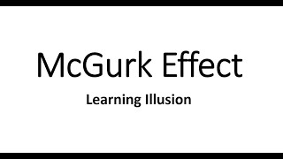 The McGurk Effect Audio Illusion [upl. by Hadsall]