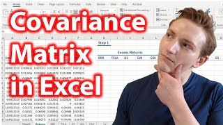 Covariance Matrix in Excel Tutorial [upl. by Korey]