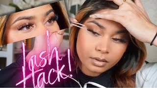 LASH HACK  How to Apply Lashes Underneath For Beginners [upl. by Ramilahs]