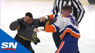 Ryan Reaves Ross Johnston Drop Gloves Off Opening Faceoff [upl. by Blinni]