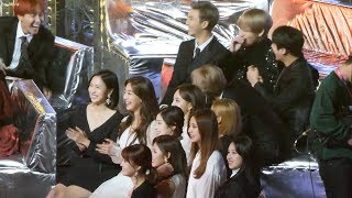 171202 방탄소년단 BTS트와이스TWICE  홍진영 x 김영철 따르릉 리액션 Reaction 전체 직캠 Fancam 2017 멜론 뮤직 어워드 by Mera [upl. by Letsirk]