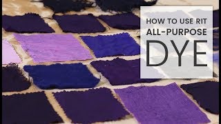 How to Dye Fabric Rit AllPurpose Dye [upl. by Glory]