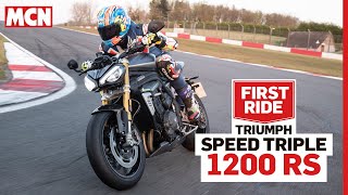 Is Triumphs new 2021 Speed Triple 1200 RS a step too far  MCN First Ride [upl. by Ennaul]