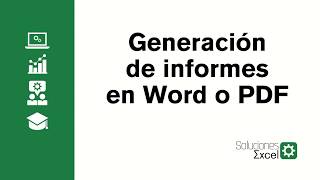 Generación de informes en Word o PDF con Excel [upl. by Oitaroh]