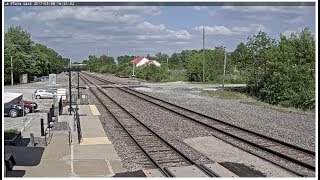 La Plata Missouri USA  Virtual Railfan Recorded Footage [upl. by Noret]