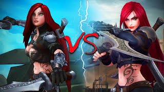 KATARINA LEAGUE OF LEGENDS VS WILD RIFT Champion ModelsGraphics Comparison [upl. by Stephi]