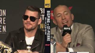 Heated Full UFC 217prefight press conference Bisping v GSP [upl. by Linoel]