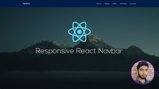 React navbar Tutorial Responsive Animated [upl. by Anertal]