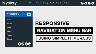 Responsive Navbar  Create Navigation Menu Bar using HTML CSS amp Bootstrap [upl. by Lilith]